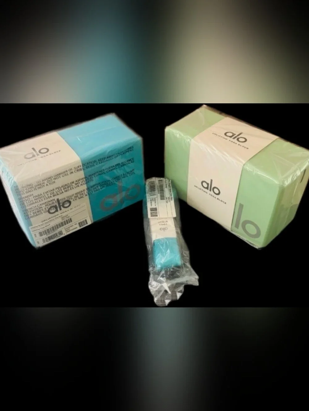 NWT Alo Uplifting Yoga Block Set in Aqua & Mint